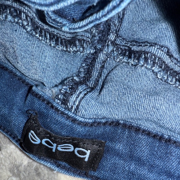 Bebe Bermuda Jean Shorts Size 30 Women Rolled Hem Stretch Comfy - Picture 8 of 8